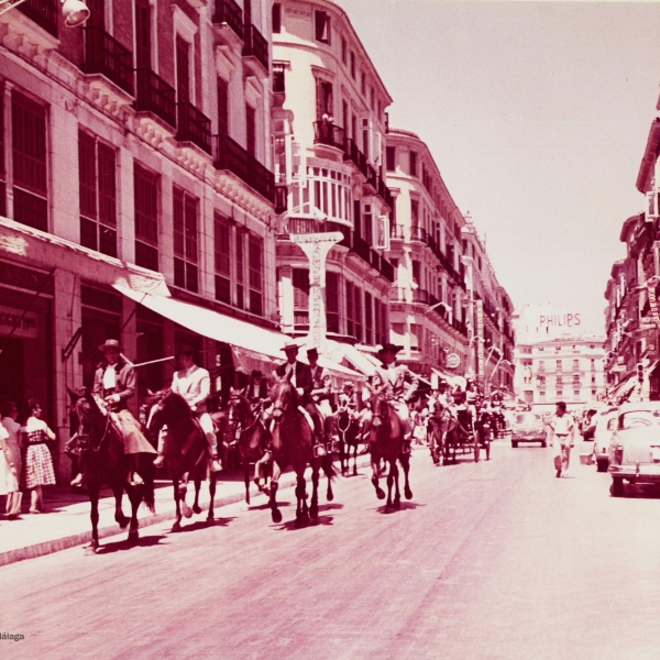 Calle Marqués de Larios en la Feria de 1961