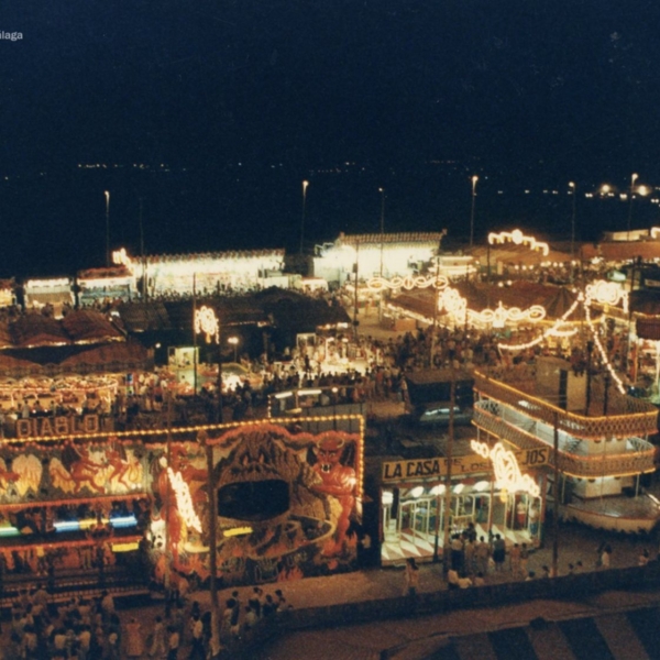 Recinto ferial de noche 1986