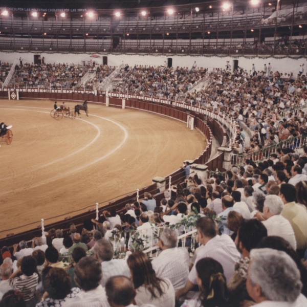 Concurso de enganches en la Plaza de Toros de la Malagueta durante la Feria 1995