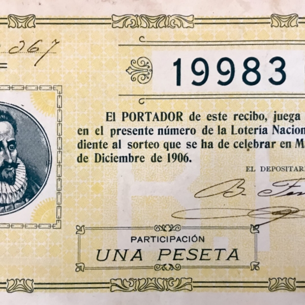 Billete de Loteria de Navidad de 1906