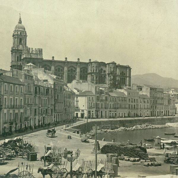 Catedral. Cortina del Muelle y Puerto. 1870