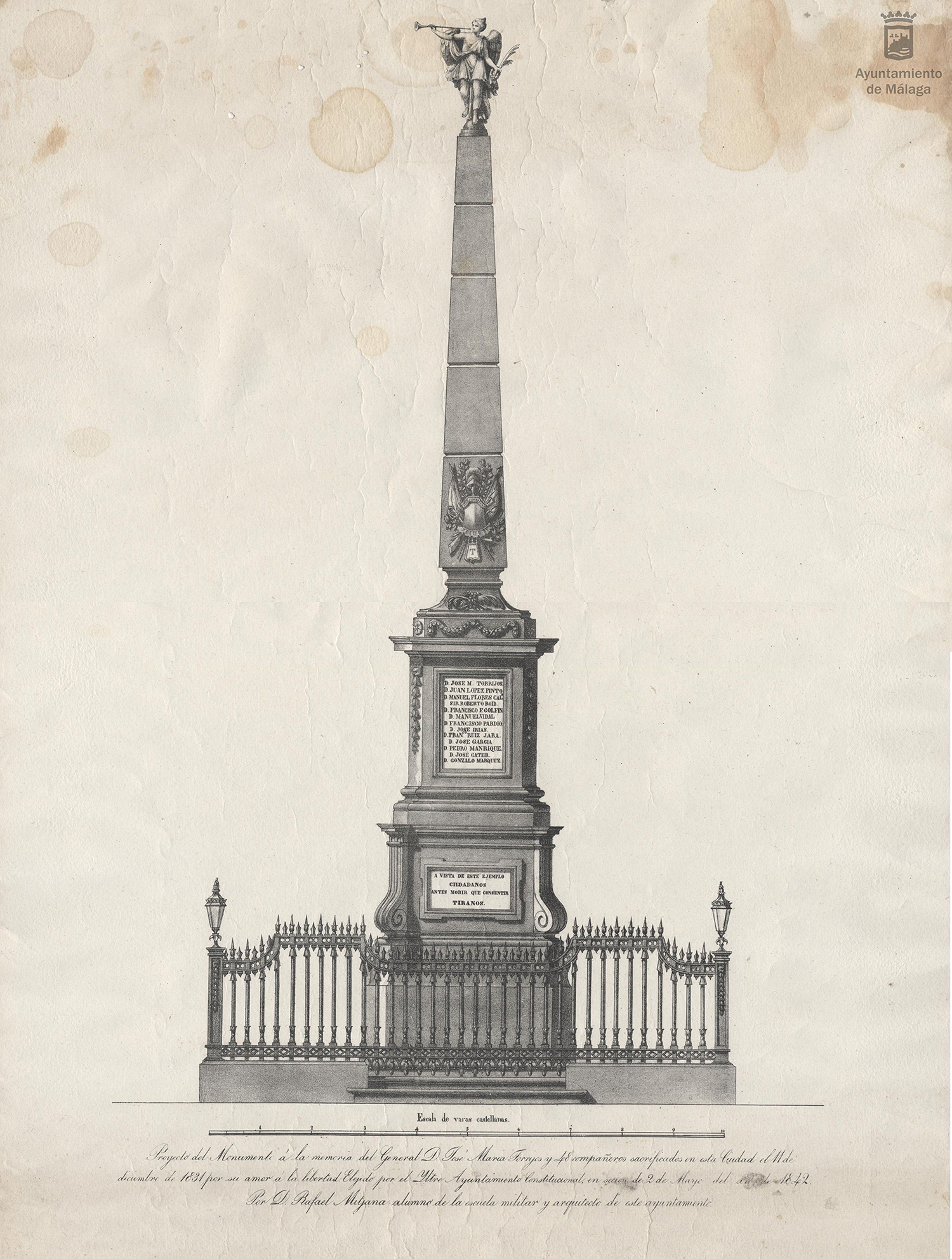 Obelisco en memoria del General Torrijos (1842) Rafael Mitjana