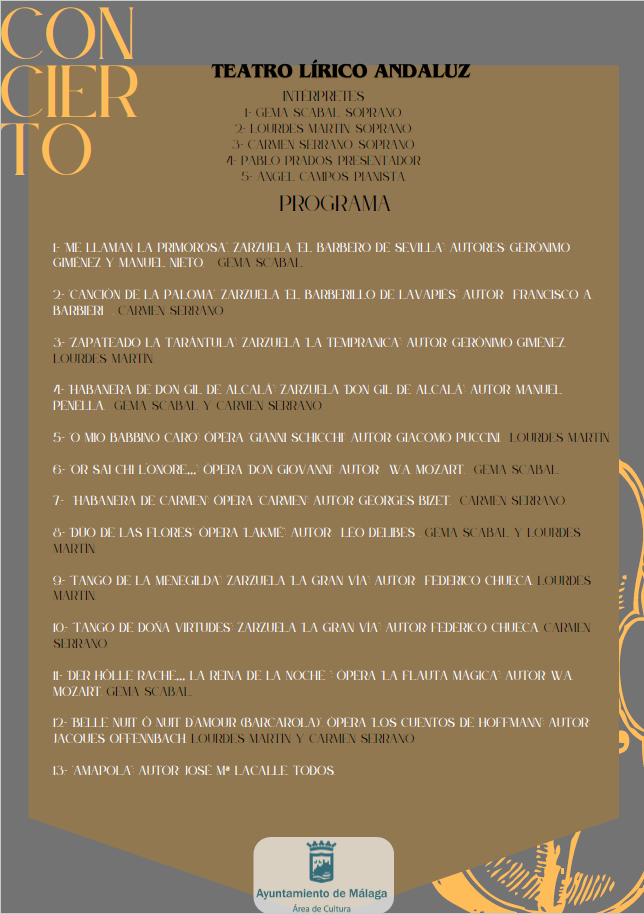 Programa Concierto SIA 2024