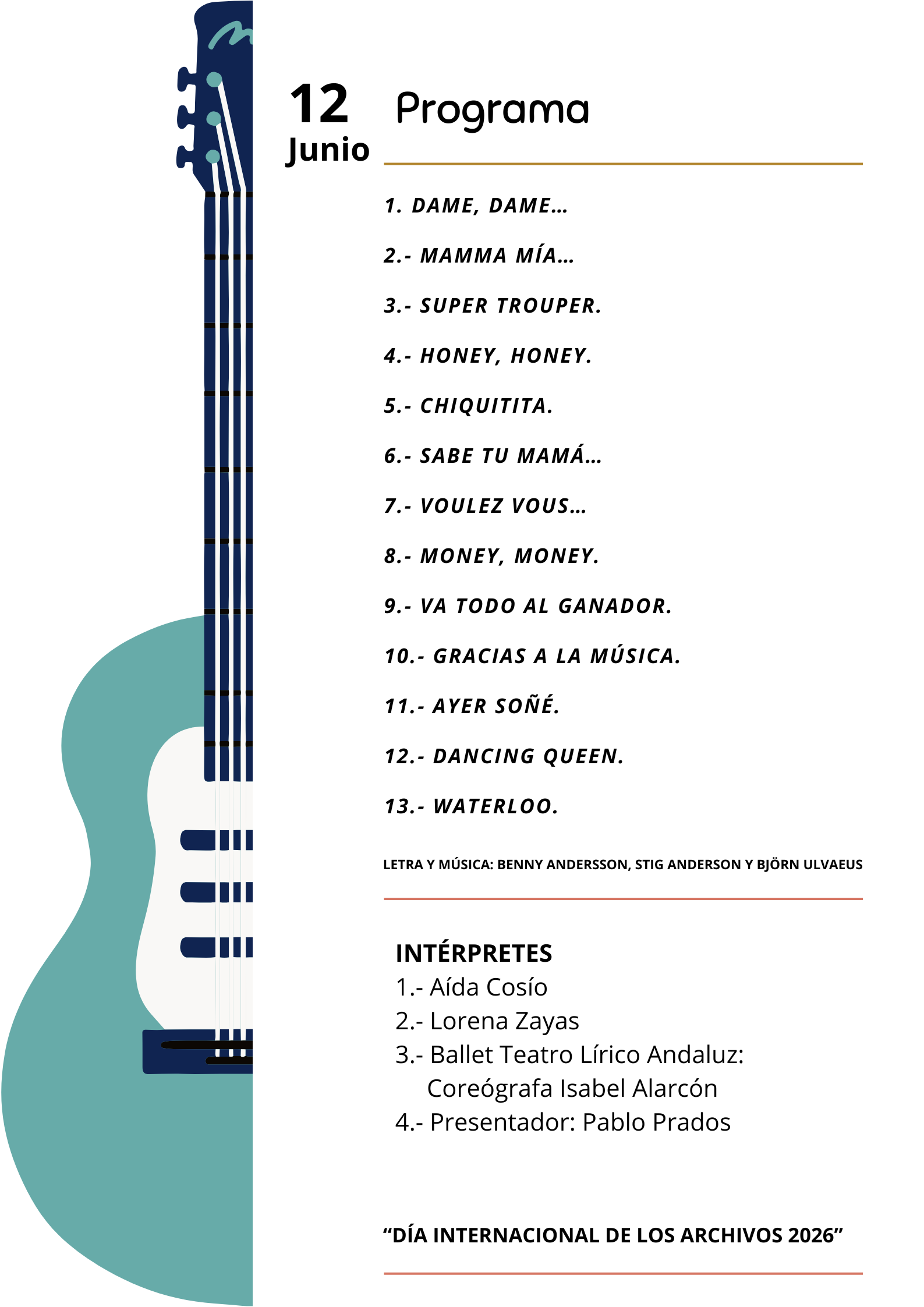 Programa Concierto ABBA